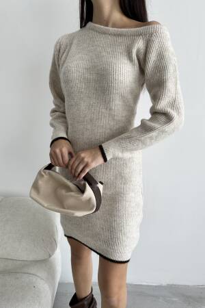 Half Moon Raised Dress - My Fashion - Globality Store - Women Clothes Wholesale Turkey
