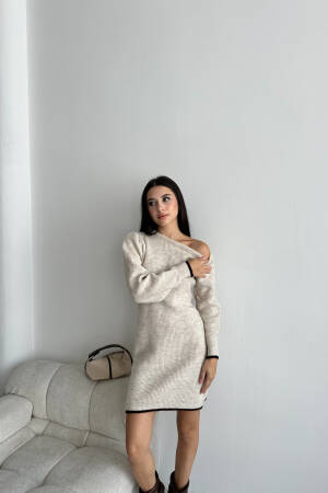 Half Moon Raised Dress - My Fashion - Globality Store - Women Clothes Wholesale Turkey