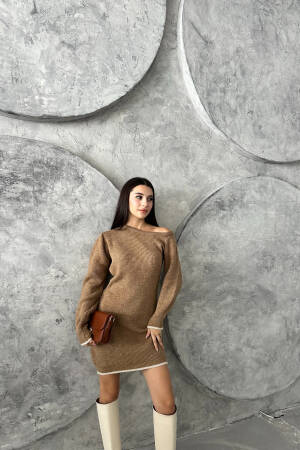 Half Moon Raised Dress - My Fashion - Globality Store - Women Clothes Wholesale Turkey