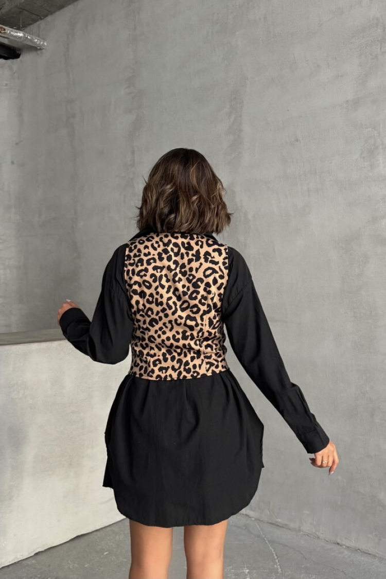 MinkLeopard Patterned Wholesale Vest