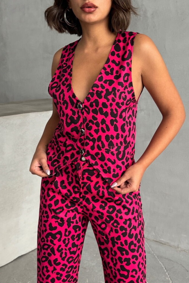 FujiLeopard Patterned Wholesale Vest