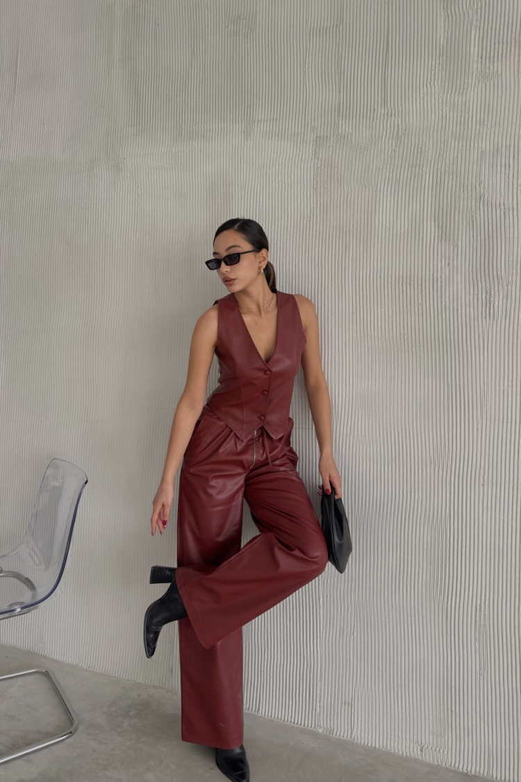 Leather Lined Vest - Radica Fashion - Globality Store - Women Clothes Wholesale Turkey