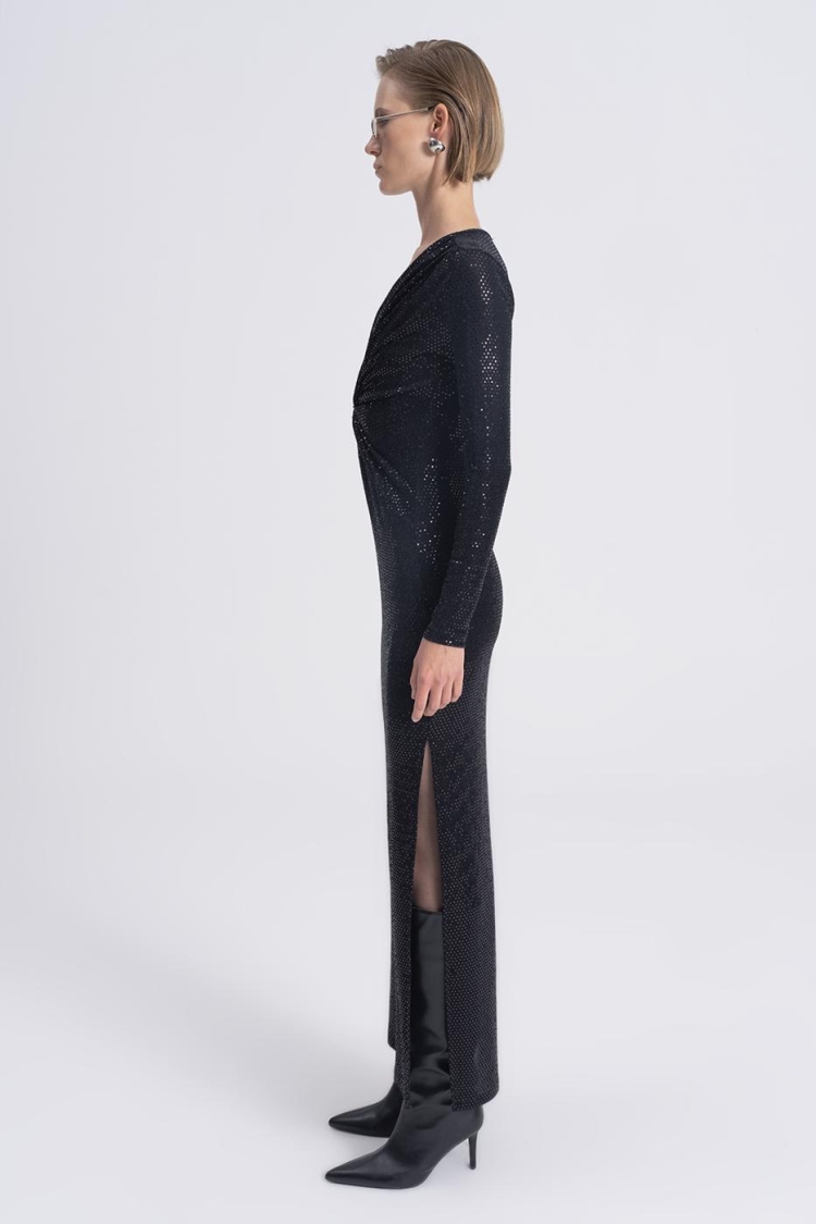 Sequined Twisted Maxi Dress