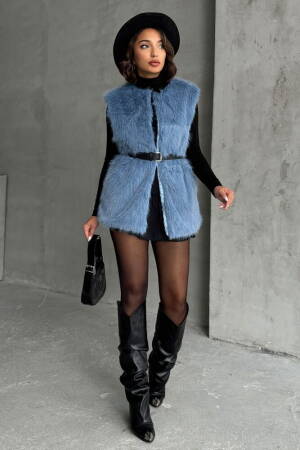 Feathered Wholesale Vest - Topshow - Globality Store - Women Clothes Wholesale Turkey