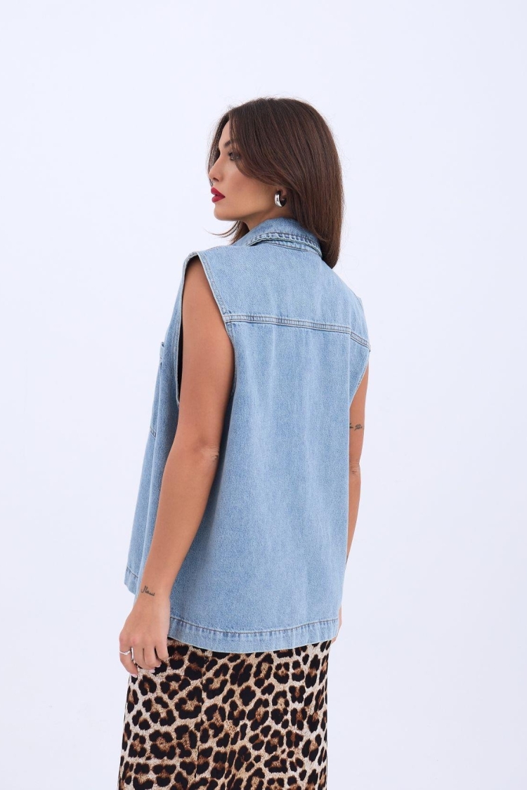 Denim Vest - Blue