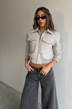 Cachet Jacket Bomber - Cream Rouge - Globality Store - Women Clothes Wholesale Turkey