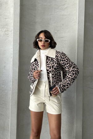 StoneLeopard Patterned Plush Coat - Topshow - Globality Store - Women Clothes Wholesale Turkey