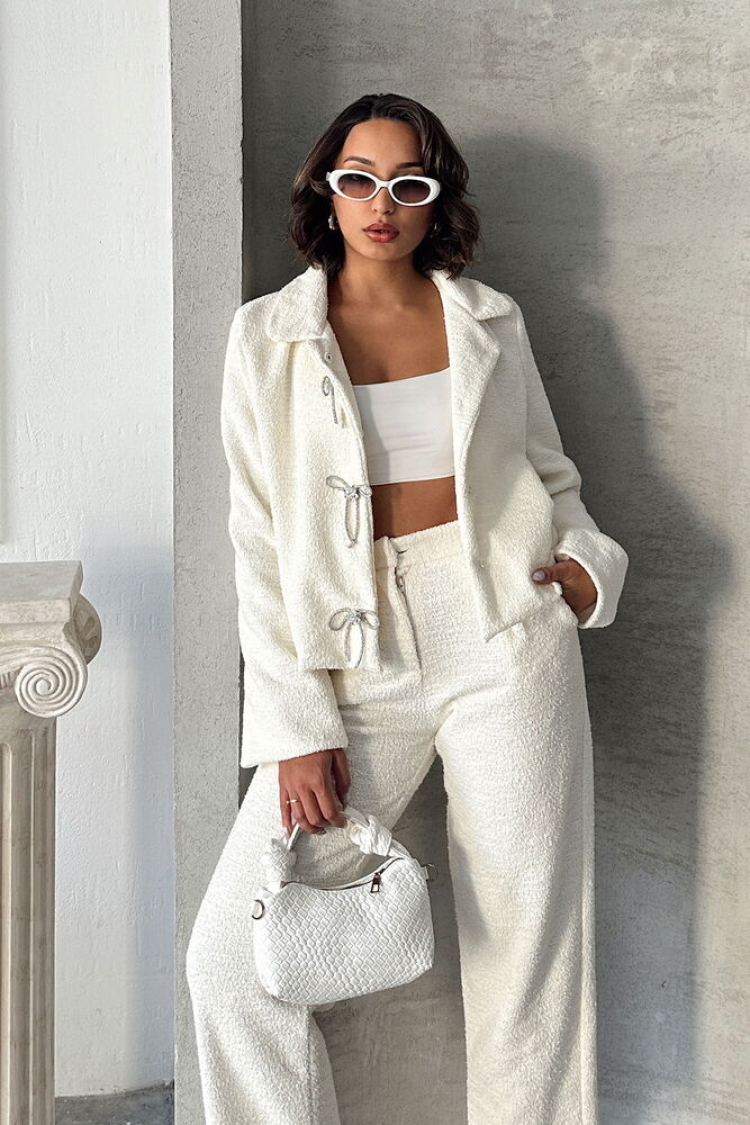 Bow Wholesale Jacket - Topshow - Globality Store - Women Clothes Wholesale Turkey