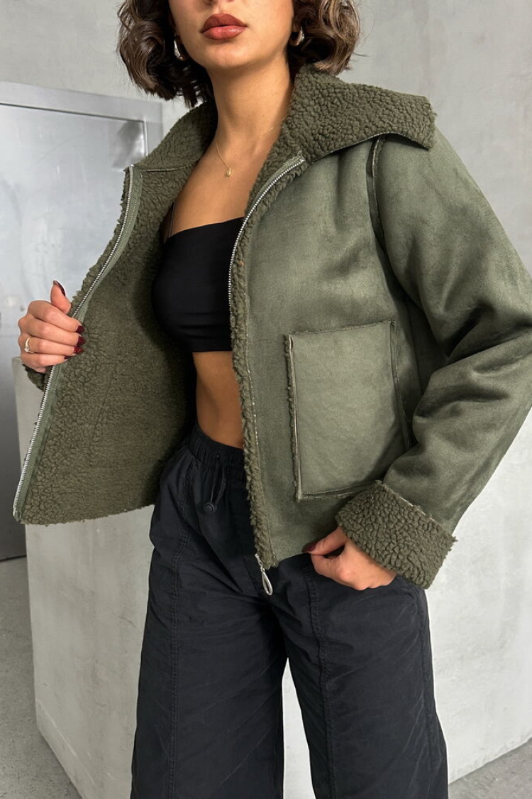 F Suede Plush Wholesale Coat