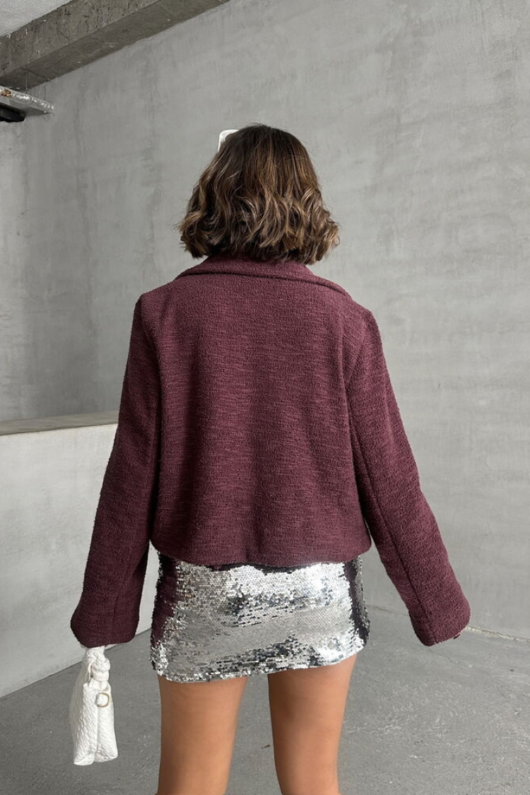 Burgundy Bow Wholesale Jacket
