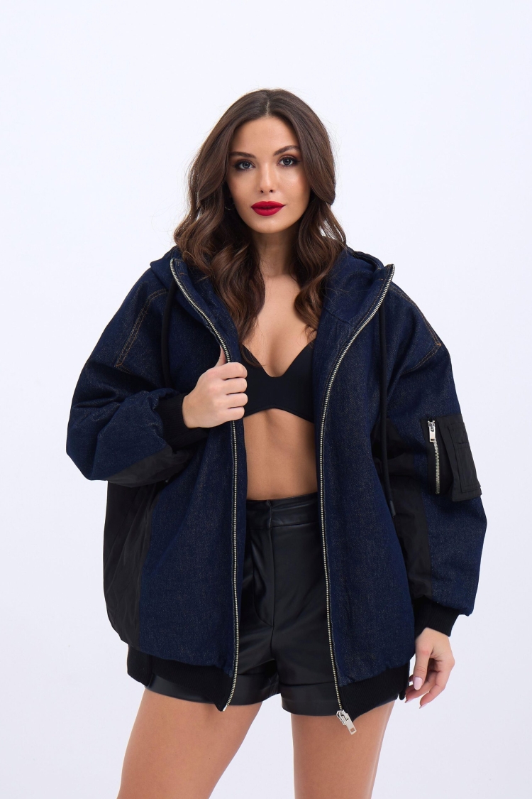 Coat - Blue - Fame - Globality Store - Women Clothes Wholesale Turkey