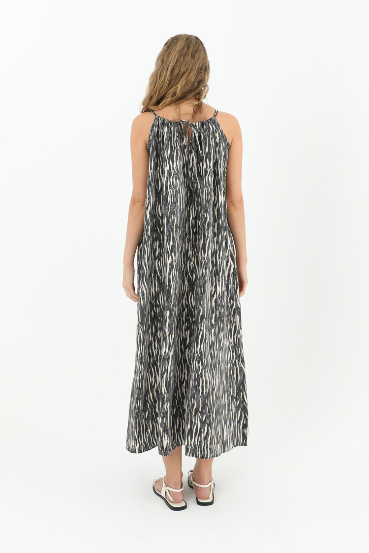Women's Front Beaded Detailed Strapless Dress
