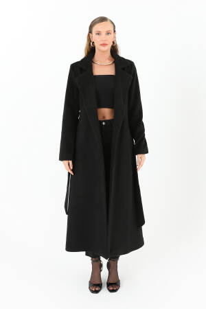Women's Double Breasted Belted Coat - Puane - Globality Store - Women Clothes Wholesale Turkey