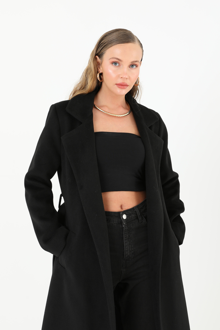 Women's Double Breasted Belted Coat