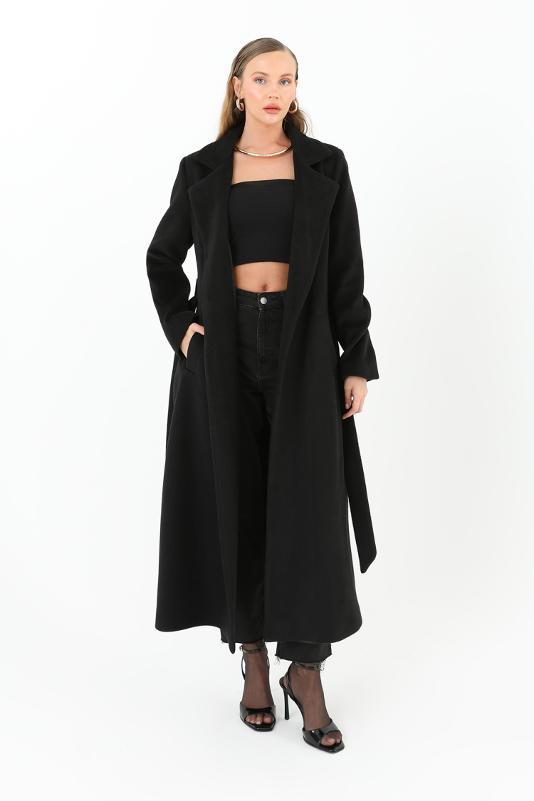 Women's Double Breasted Belted Coat