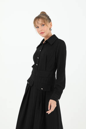 Women's Striped Shirt Dress - Puane - Globality Store - Women Clothes Wholesale Turkey