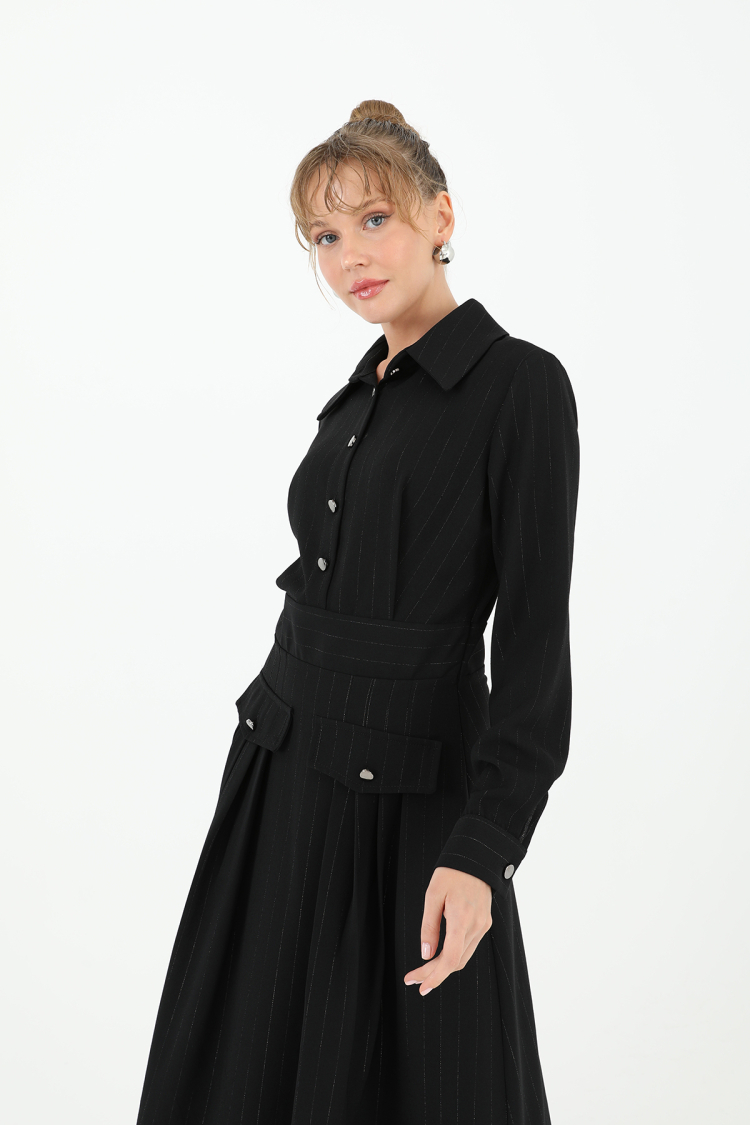 Women's Striped Shirt Dress