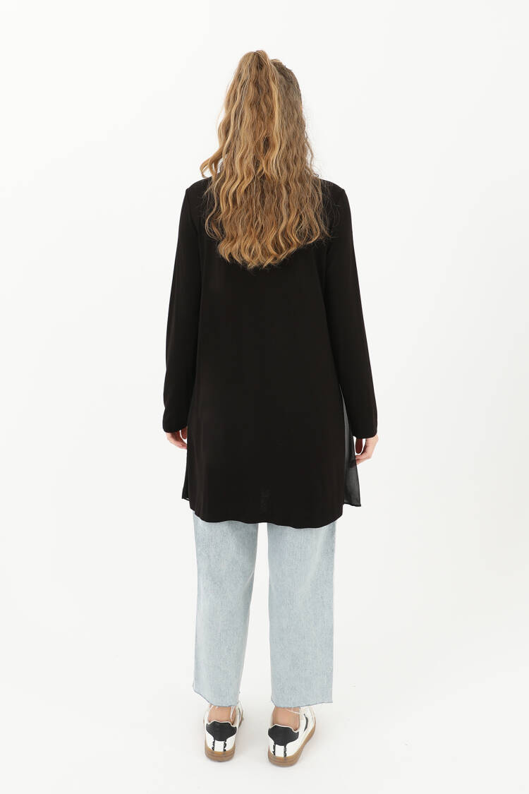 Women's Turtleneck Tulle Detailed Blouse