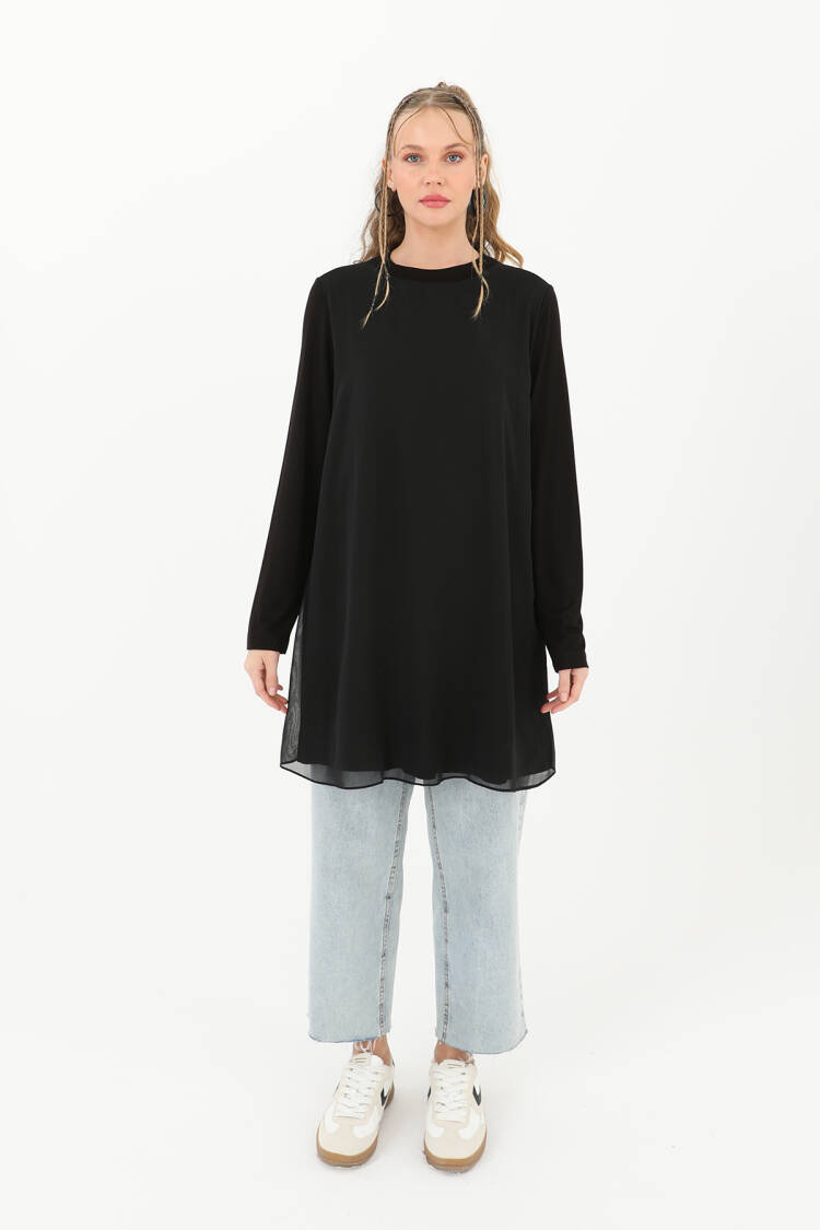 Women's Turtleneck Tulle Detailed Blouse - Puane - Globality Store - Women Clothes Wholesale Turkey