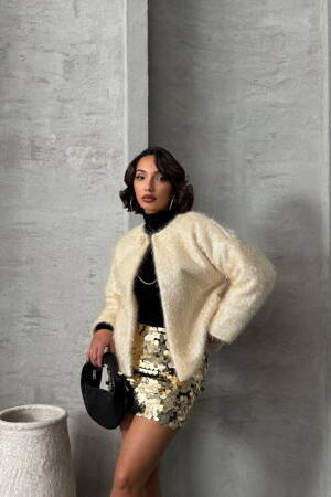 Glittery Fringed Wholesale Cardigan - Topshow - Globality Store - Women Clothes Wholesale Turkey