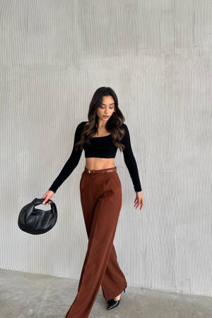 Palazzo Atlas Trousers - Radica Fashion - Globality Store - Women Clothes Wholesale Turkey