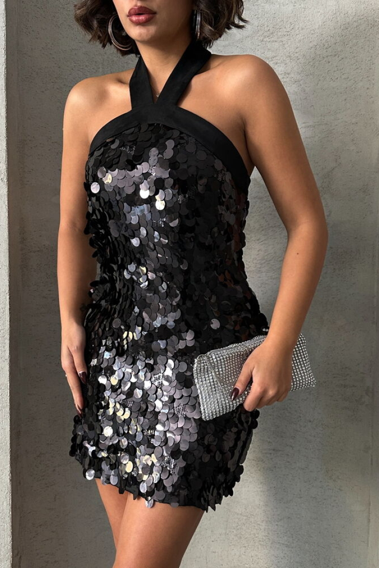 Sequined Evening Dress Wholesale Dress