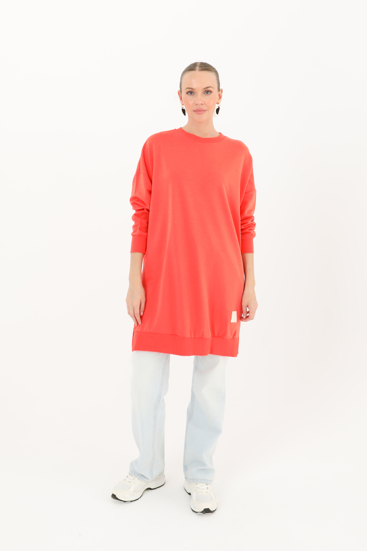 Basic Tunic - Coral - SOUL - Globality Store - Women Clothes Wholesale Turkey