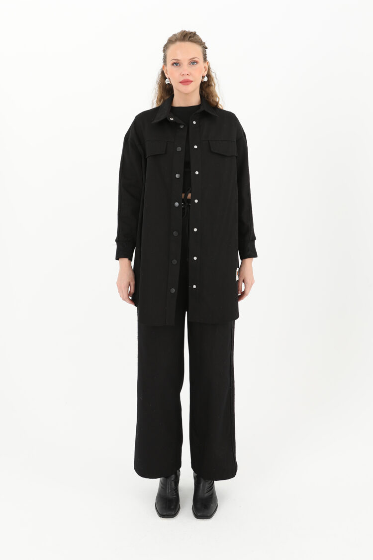 Sleeve Detailed Two Piece Suit