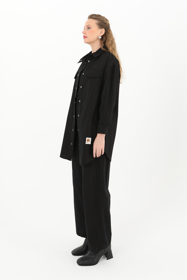 Sleeve Detailed Two Piece Suit