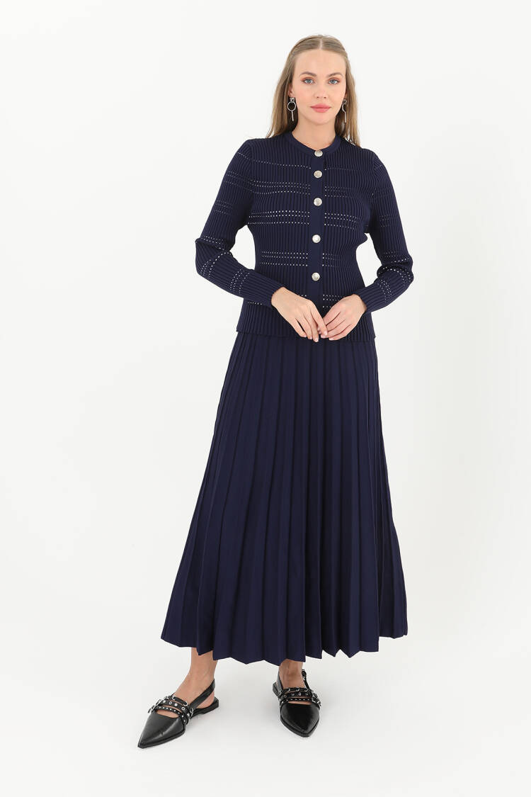 Knitted Skirt Suit - Puane - Globality Store - Women Clothes Wholesale Turkey