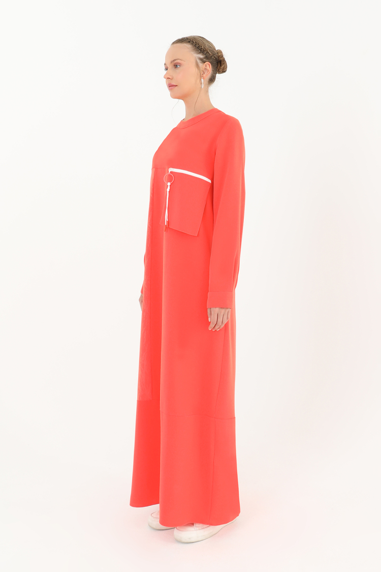 Women's Pocket Zipper Detail Dress