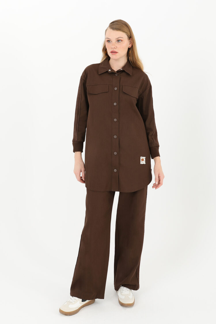 Sleeve Detailed Two Piece Suit - Puane - Globality Store - Women Clothes Wholesale Turkey