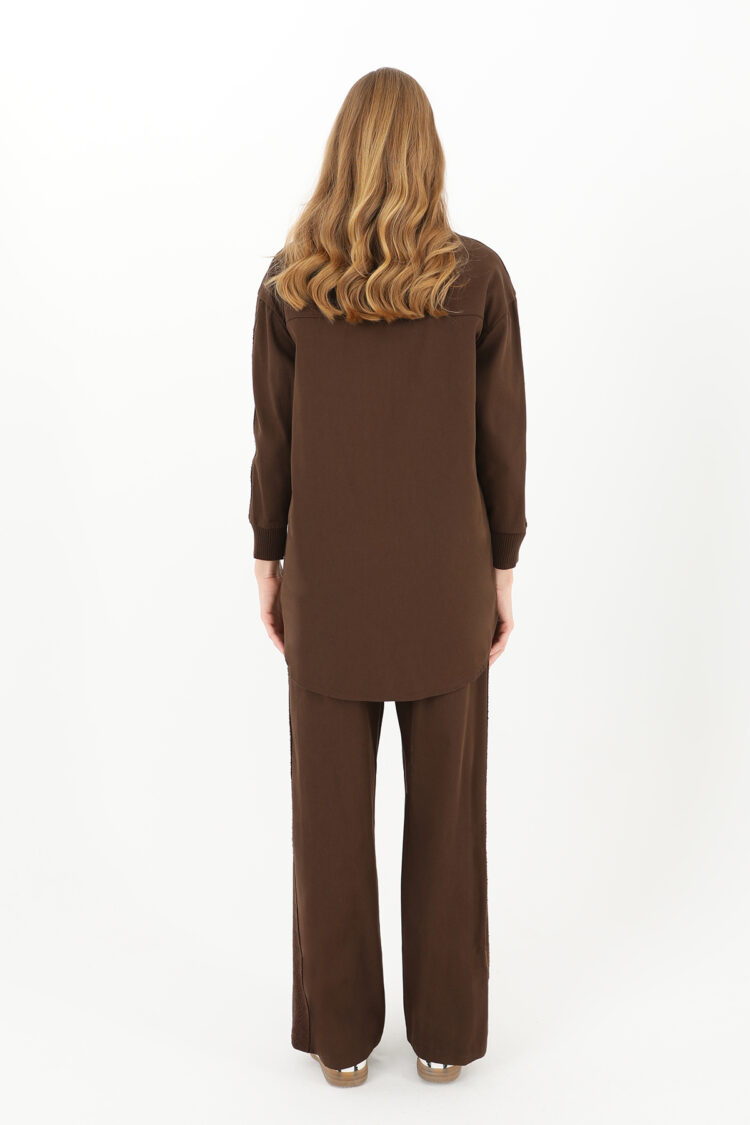Sleeve Detailed Two Piece Suit