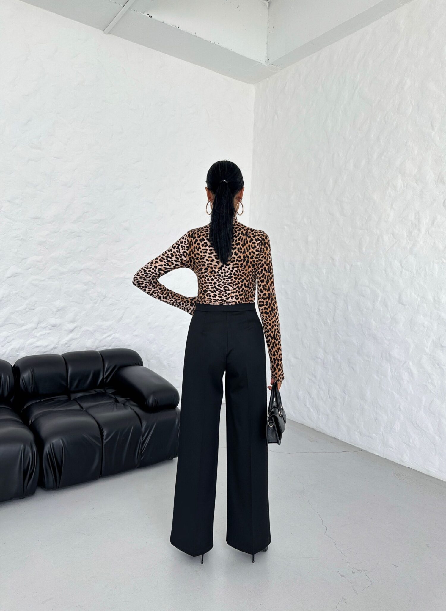 230 Gr Poly Viscose Lycra Metal Button Palazzo Trousers - Ouz Fashion - Globality Store - Women Clothes Wholesale Turkey