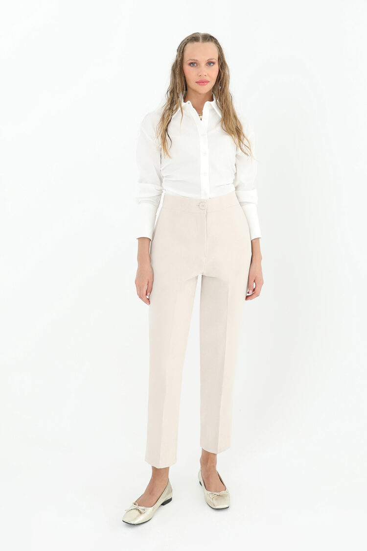 Women's Carrot Shape Fabric Trousers - Puane - Globality Store - Women Clothes Wholesale Turkey
