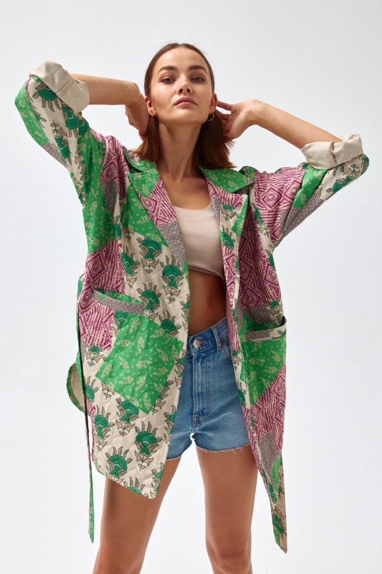 Belted Jacket - Multicolored