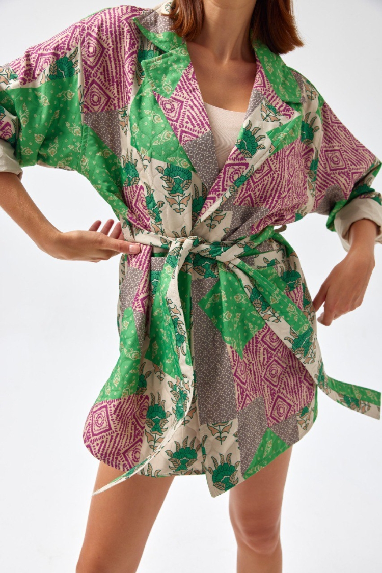 Belted Jacket - Multicolored