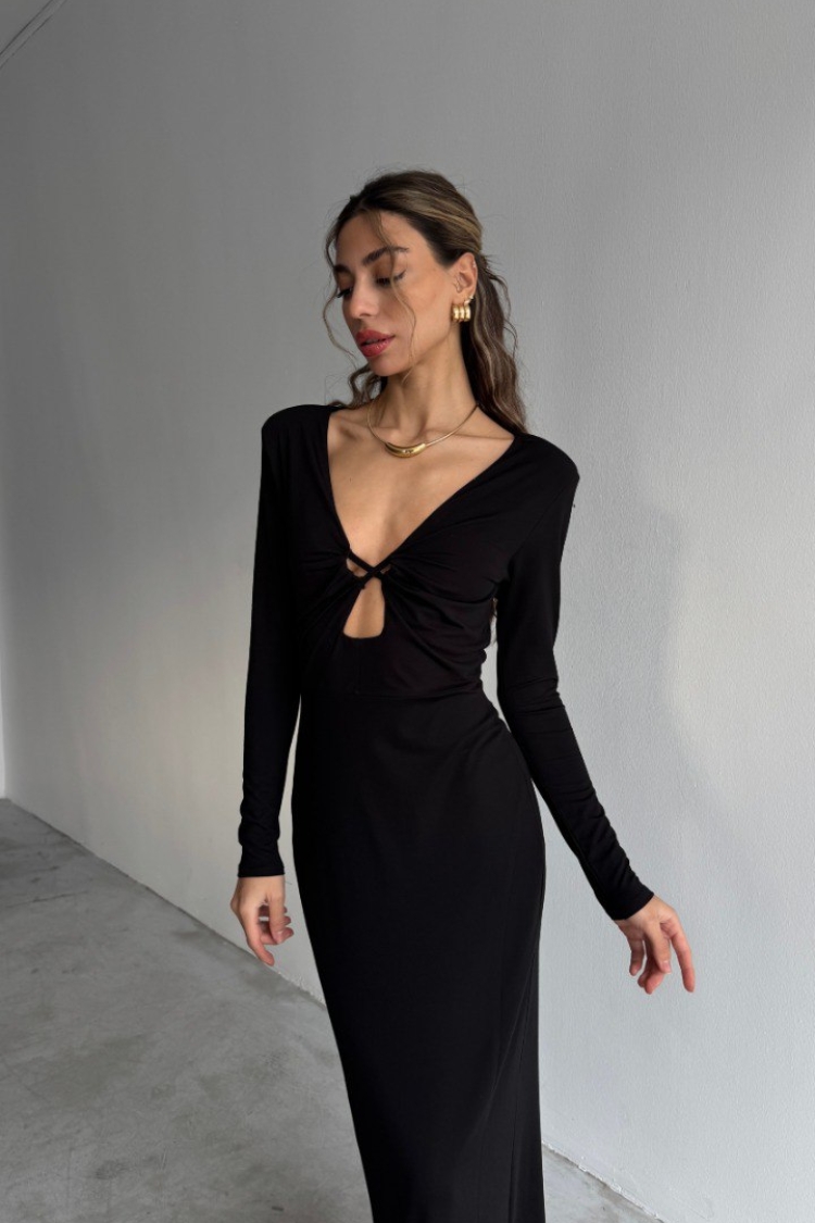 Maxi Dress With Front Knot