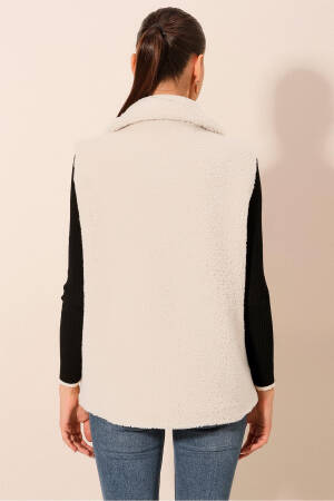 Plush Vest - White - Bigdart - Globality Store - Women Clothes Wholesale Turkey