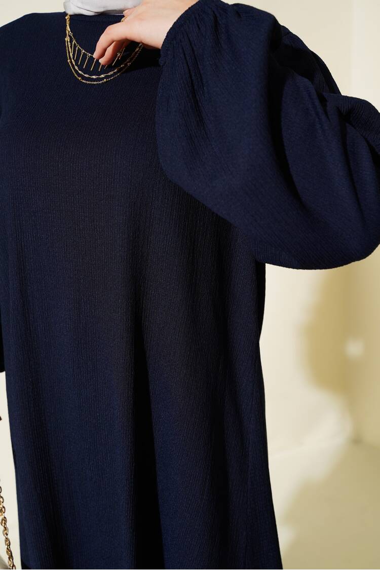Navy Blue Tunic Trousers Bottom Top Set 6663