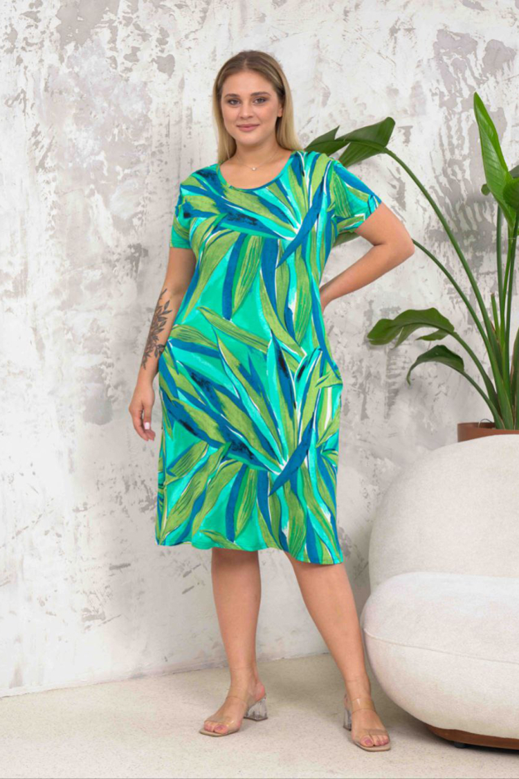 Plus Size Dress - Green