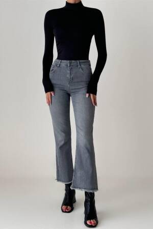 Mini Flare Gray Jeans - Brand: LACARINO - Women's Clothing Wholesale - Globality Store