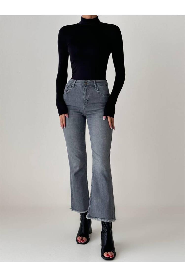 Mini Flare Gray Jeans