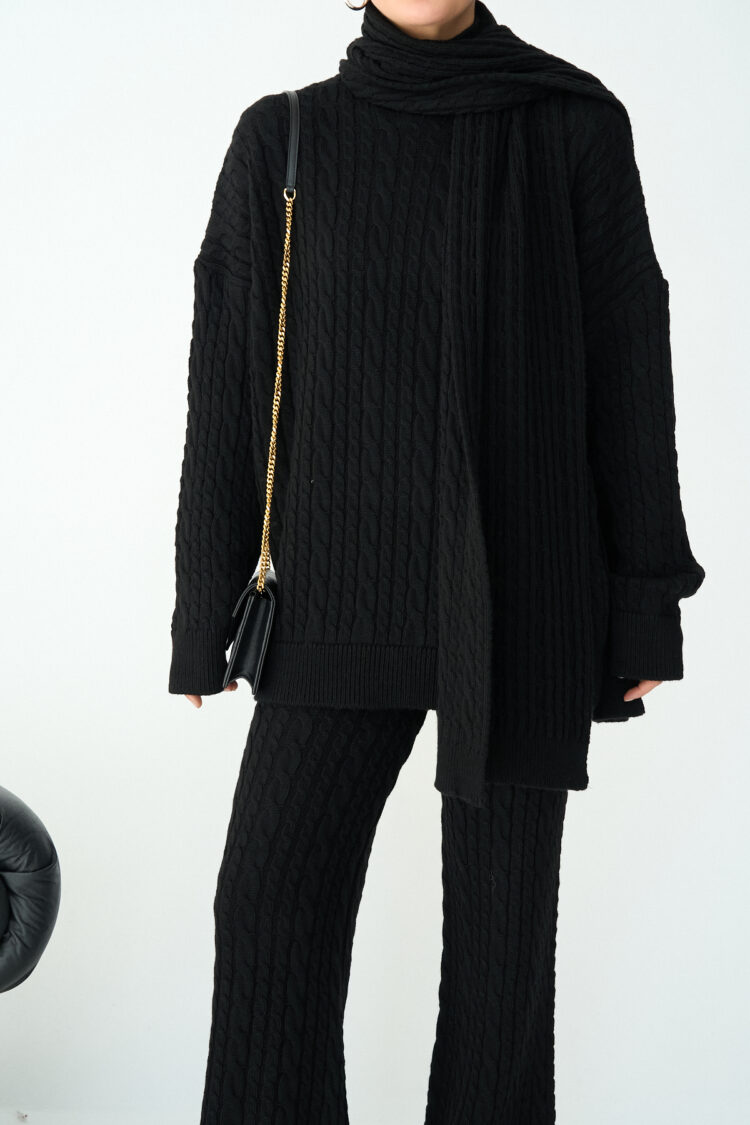 Hair Braid Trouser Suit - Qustyle - Globality Store - Women Clothes Wholesale Turkey