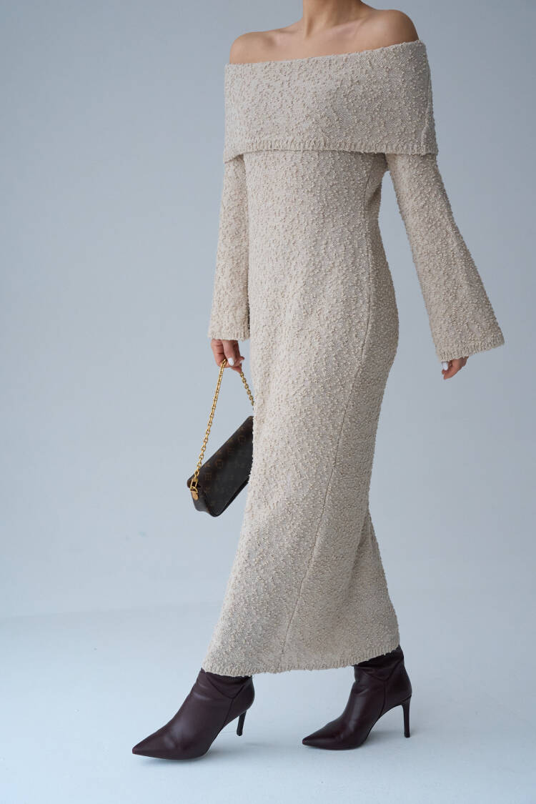 Madonna Collar Long Dress