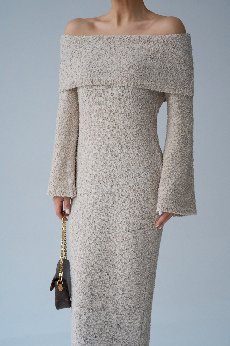 Madonna Collar Long Dress