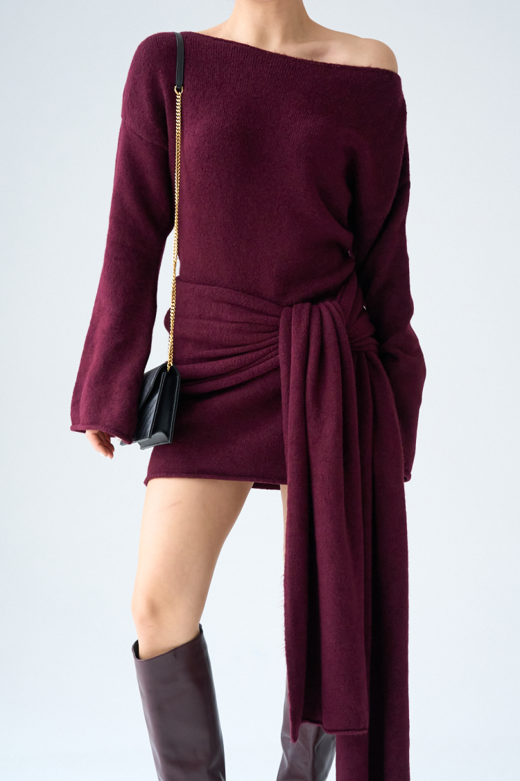 Shawl Knit Dress