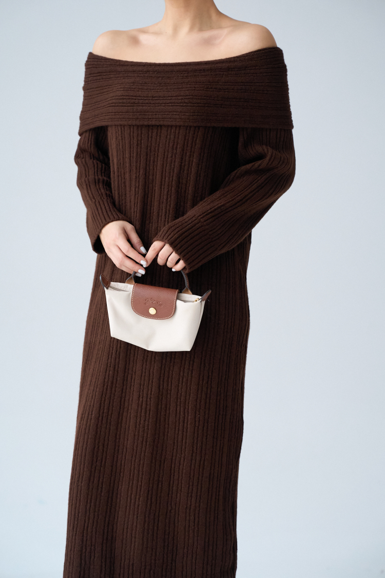 Cowl Neck Dress - Bitter