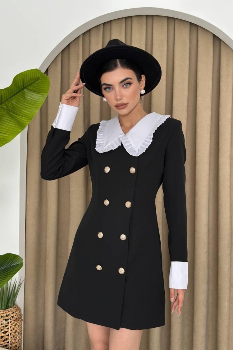 Loyada Wide Neck Dress - Etika - Globality Store - Women Clothes Wholesale Turkey