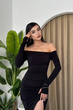 Vasco Madonna Draped Dress - Etika - Globality Store - Women Clothes Wholesale Turkey